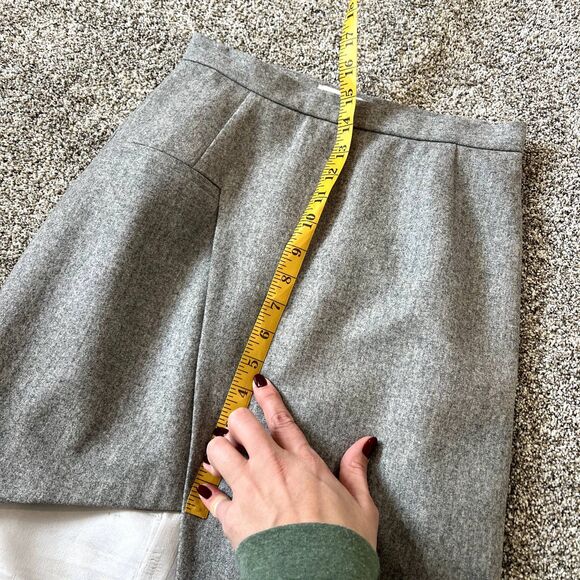 Mugler Paris Asymmetric 100% Wool Mini Pencil Skirt size 36/4 - Picture 13 of 14